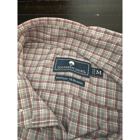 Men’s Southern Shirt Plaid Button Down Medium - Picture 2 of 3